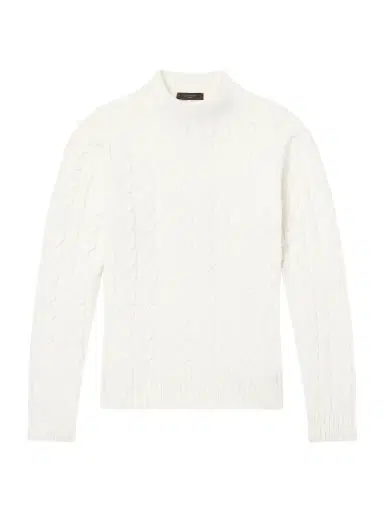 Slowear Zanone Slim-Fit Cable-Knit Virgin Wool Sweater - Men | Thumbnail 1