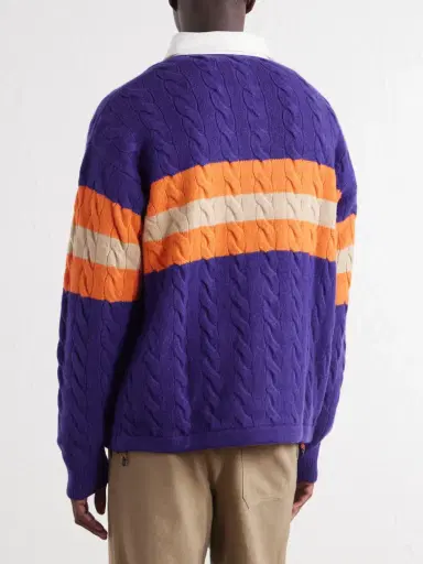 Polo Ralph Lauren Cable-Knit Wool and Alpaca-Blend Polo Sweater - Men | Thumbnail 4 Polo Ralph Lauren Cable-Knit Wool and Alpaca-Blend Polo Sweater - Men | Thumbnail 4