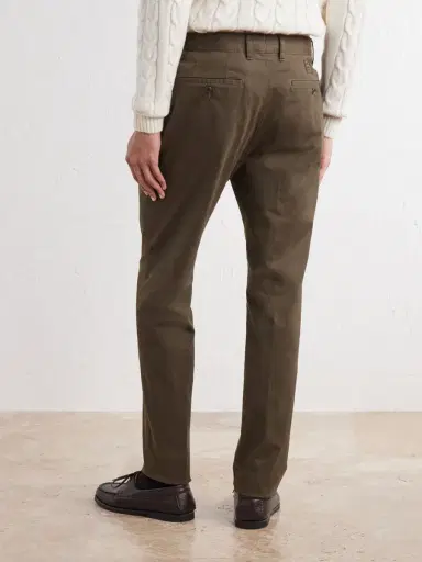 Slowear Incotex Tapered Pleated Stretch-Cotton Twill Trousers - Men | Thumbnail 4 Slowear Incotex Tapered Pleated Stretch-Cotton Twill Trousers - Men | Thumbnail 4