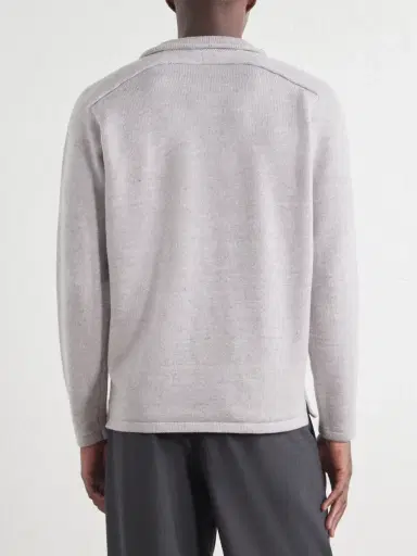 Inis Meáin Wool and Linen-Blend Polo Shirt - Men | Thumbnail 4