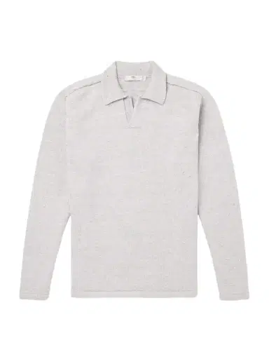 Inis Meáin Wool and Linen-Blend Polo Shirt - Men | Thumbnail 1