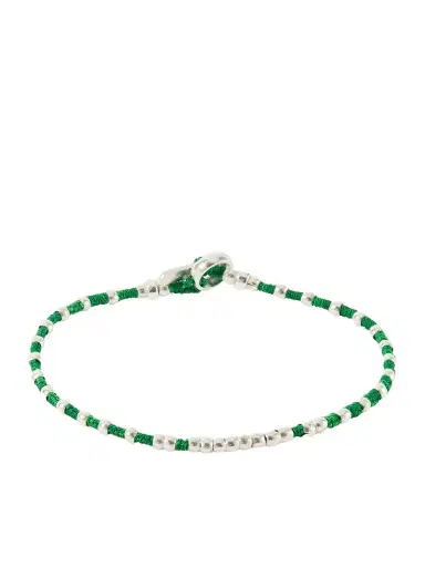 Mikia Braided Cord and Sterling Silver Beaded Bracelet - Men | Thumbnail 1