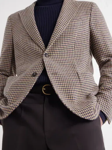 Slowear Incotex Houndstooth Virgin Wool Blazer - Men | Thumbnail 5