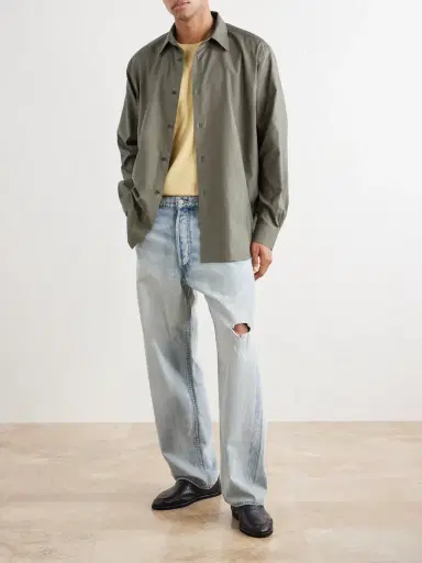 Auralee Finx Cotton-Poplin Shirt - Men | Thumbnail 2
