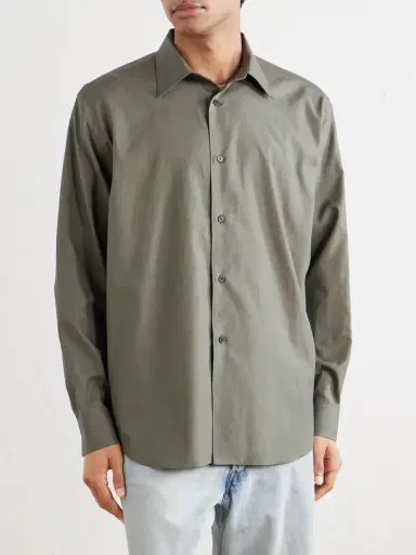 Auralee Finx Cotton-Poplin Shirt - Men | Thumbnail 3