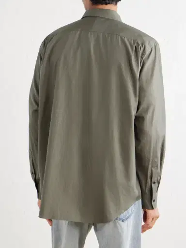 Auralee Finx Cotton-Poplin Shirt - Men | Thumbnail 4