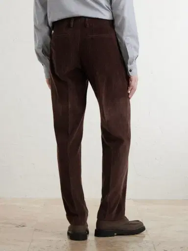 Canali Straight-Leg Pleated Cotton-Corduroy Trousers - Men | Thumbnail 4 Canali Straight-Leg Pleated Cotton-Corduroy Trousers - Men | Thumbnail 4