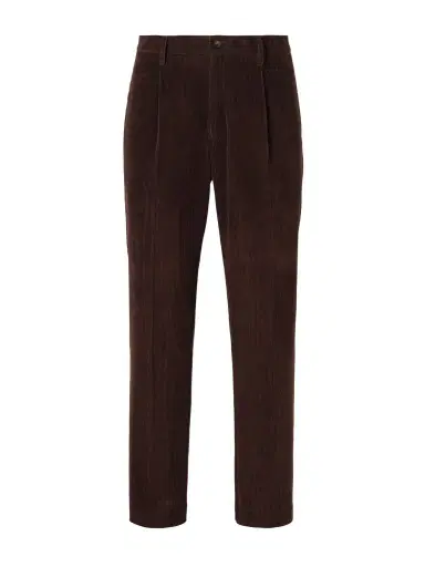 Canali Straight-Leg Pleated Cotton-Corduroy Trousers - Men | Thumbnail 1 Canali Straight-Leg Pleated Cotton-Corduroy Trousers - Men | Thumbnail 1