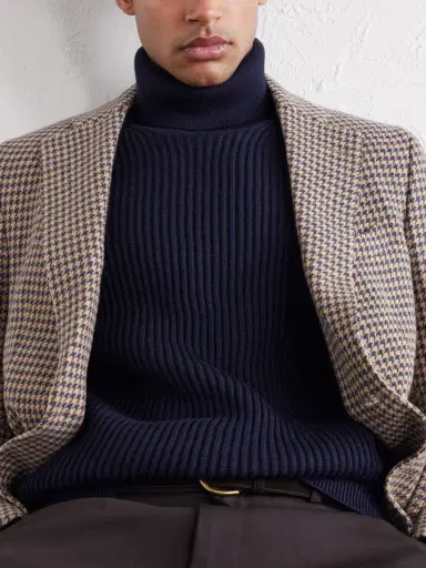 Slowear Zanone Slim-Fit Ribbed Virgin Wool Rollneck Sweater - Men | Thumbnail 5