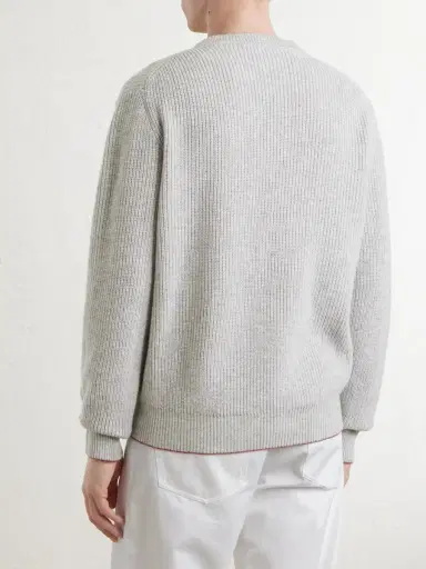 Canali Wool and Cashmere-Blend Sweater - Men | Thumbnail 4