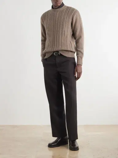 Inis Meáin Ridges Aran Textured-Wool Sweater - Men | Thumbnail 2