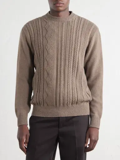 Inis Meáin Ridges Aran Textured-Wool Sweater - Men | Thumbnail 3