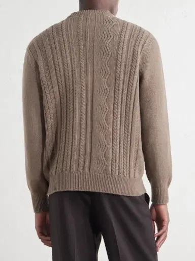 Inis Meáin Ridges Aran Textured-Wool Sweater - Men | Thumbnail 4