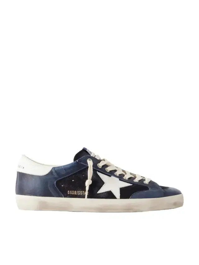 Golden Goose Super-Star Distressed Leather-Trimmed Suede Sneakers - Men