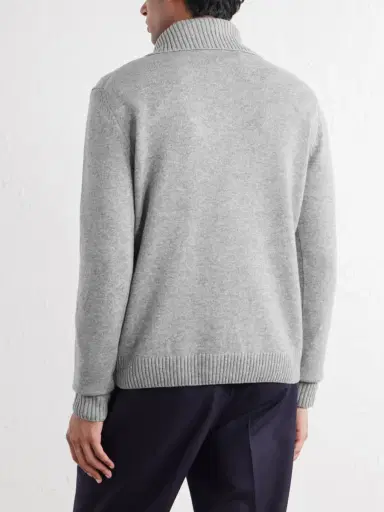 Slowear Zanone Slim-Fit Cashmere Half Zip-Up Sweater - Men | Thumbnail 4