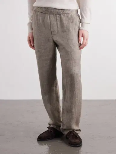 James Perse Straight-Leg Linen Suit Trousers - Men | Thumbnail 3 James Perse Straight-Leg Linen Suit Trousers - Men | Thumbnail 3