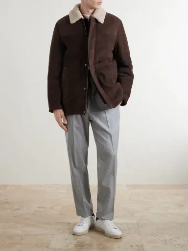 Canali Shearling-Trimmed Suede Jacket - Men | Thumbnail 2 Canali Shearling-Trimmed Suede Jacket - Men | Thumbnail 2