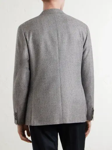 Canali Prince of Wales Wool Blazer - Men | Thumbnail 4 Canali Prince of Wales Wool Blazer - Men | Thumbnail 4