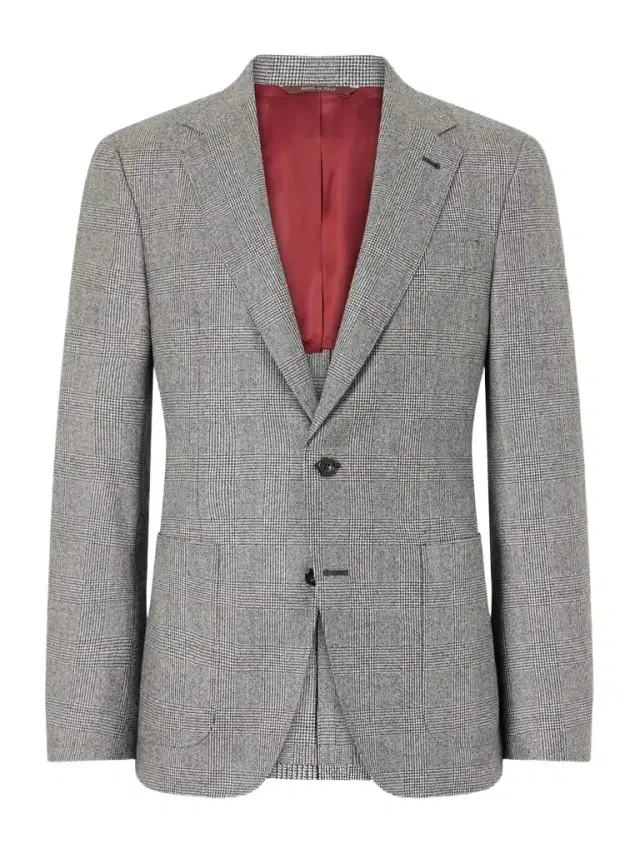 Canali Prince of Wales Wool Blazer - Men