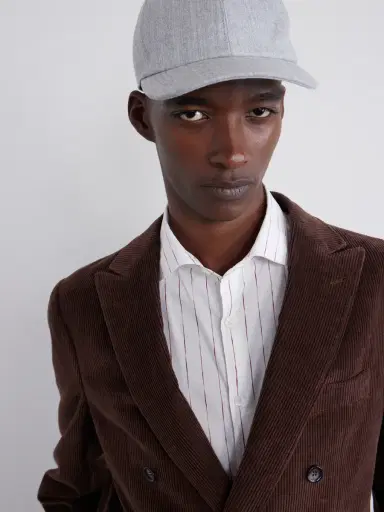 Canali Wool Baseball Cap - Men | Thumbnail 2 Canali Wool Baseball Cap - Men | Thumbnail 2