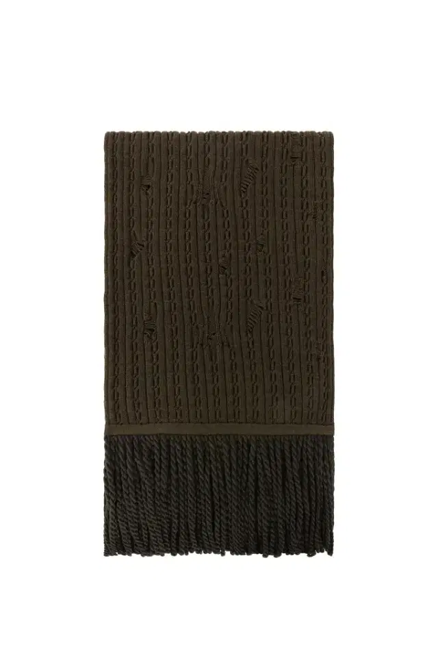 Roberto Cavalli Ribbed-Knit Wool Scarf