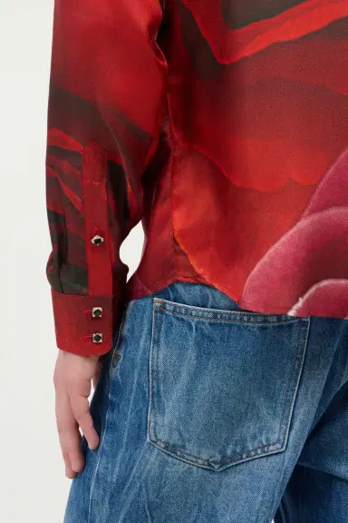 Roberto Cavalli Shirt With Garden Rose Print | Thumbnail 6