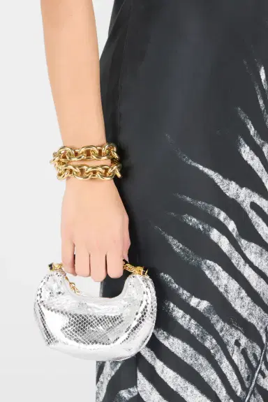 Roberto Cavalli Mini Hobo Roar Bag With Snake Print | Thumbnail 2