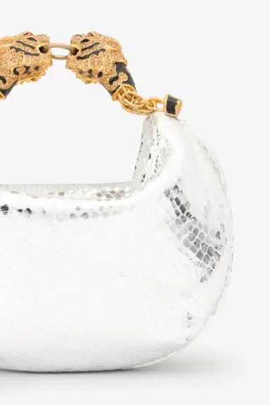 Roberto Cavalli Mini Hobo Roar Bag With Snake Print | Thumbnail 4