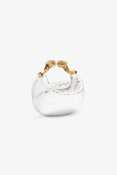 Roberto Cavalli Mini Hobo Roar Bag With Snake Print | Thumbnail 5