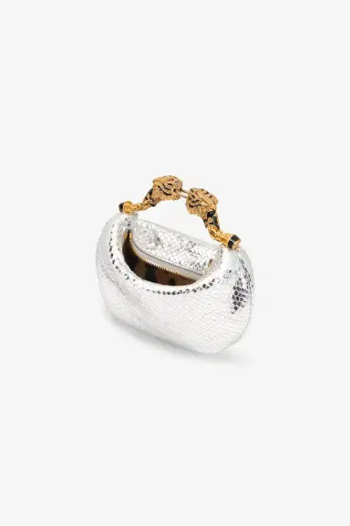 Roberto Cavalli Mini Hobo Roar Bag With Snake Print | Thumbnail 6