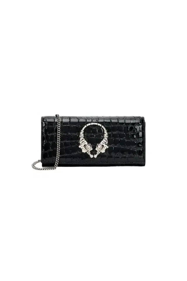 Roberto Cavalli Roar Leather Wallet With Chain