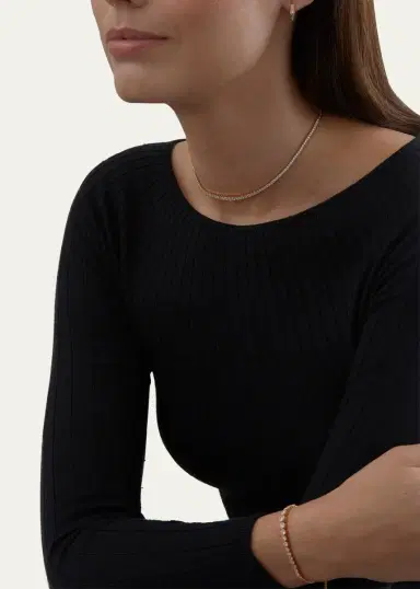SARA WEINSTOCK 18K White Gold Isadora Graduated Diamond Tennis Necklace | Thumbnail 2 SARA WEINSTOCK 18K White Gold Isadora Graduated Diamond Tennis Necklace | Thumbnail 2