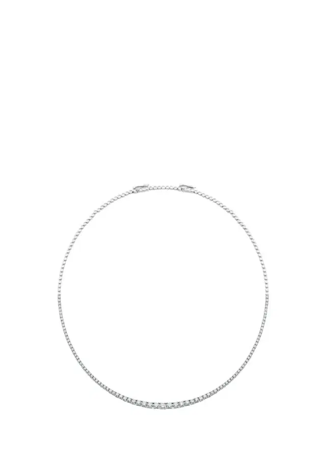 SARA WEINSTOCK 18K White Gold Isadora Graduated Diamond Tennis Necklace