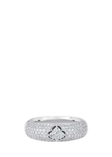SARA WEINSTOCK Dujour Pave Diamond and Four-Cluster White Gold Ring | Thumbnail 1 SARA WEINSTOCK Dujour Pave Diamond and Four-Cluster White Gold Ring | Thumbnail 1