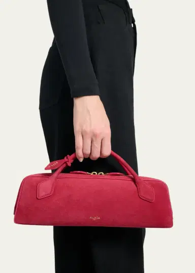 Alaïa Teckel Top-Handle Bag in Suede and Leather | Thumbnail 2