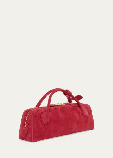 Alaïa Teckel Top-Handle Bag in Suede and Leather | Thumbnail 3