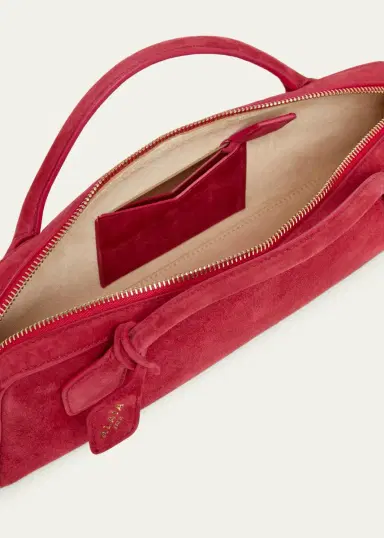 Alaïa Teckel Top-Handle Bag in Suede and Leather | Thumbnail 4