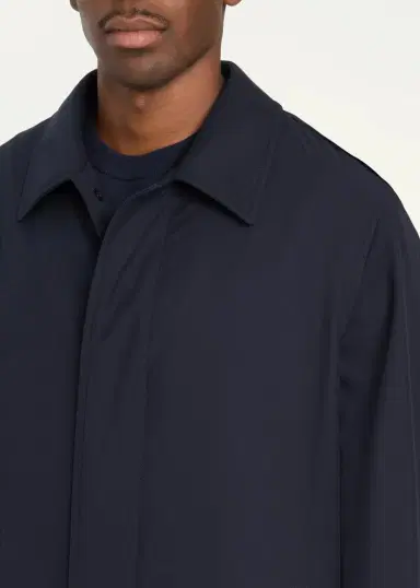 Brioni Men's Silk Cloud Button-Front Car Coat | Thumbnail 9