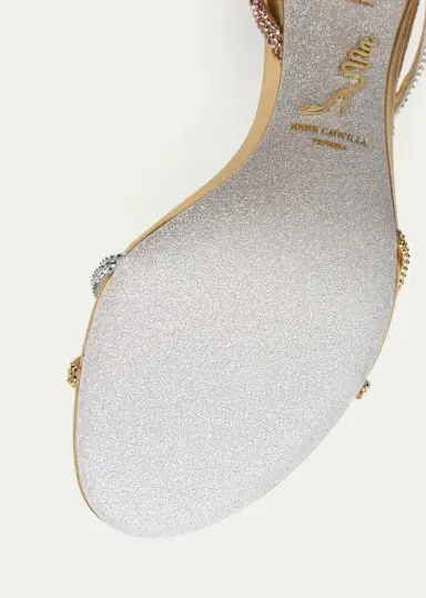 René Caovilla Three-Tone Crystal Satin Braid Halter Sandals | Thumbnail 3 René Caovilla Three-Tone Crystal Satin Braid Halter Sandals | Thumbnail 3
