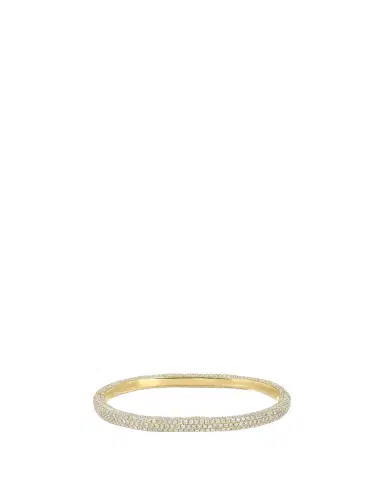 Anita Ko 18K Yellow Gold Pave Diamond Cosmo Oval Bangle | Thumbnail 2
