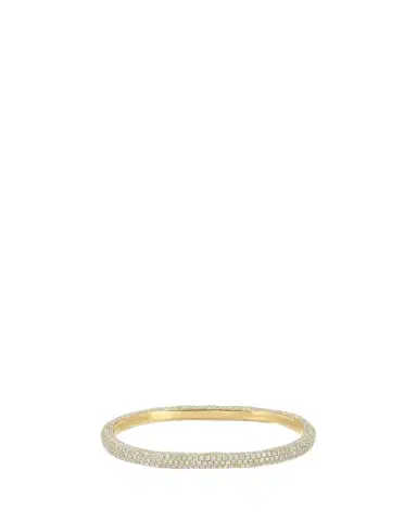 Anita Ko 18K Yellow Gold Pave Diamond Cosmo Oval Bangle | Thumbnail 1