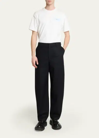 Givenchy Men's Wool Flannel Straight-Leg Trousers | Thumbnail 2