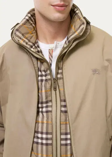 Burberry Men's Cotton Twill Jacket with Gilet | Thumbnail 3 Burberry Men's Cotton Twill Jacket with Gilet | Thumbnail 3