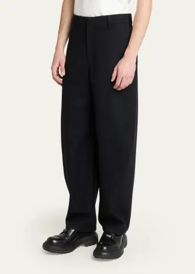 Givenchy Men's Wool Flannel Straight-Leg Trousers | Thumbnail 4 Givenchy Men's Wool Flannel Straight-Leg Trousers | Thumbnail 4