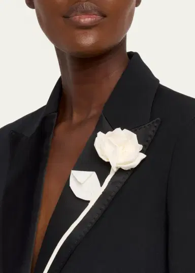 Lafayette 148 New York Floral Applique Peak-Lapel Blazer | Thumbnail 5