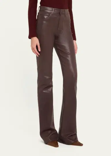 Veronica Beard Beverly Vegan Leather Flare Pants | Thumbnail 4 Veronica Beard Beverly Vegan Leather Flare Pants | Thumbnail 4