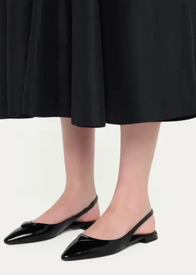 Prada Saffiano Leather Slingback Flats | Thumbnail 2 Prada Saffiano Leather Slingback Flats | Thumbnail 2