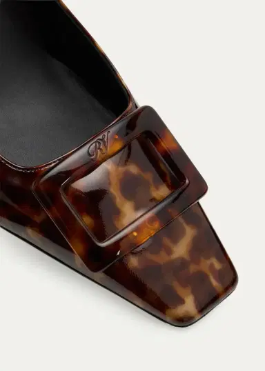Roger Vivier Belle Vivier 45MM Tortoiseshell-Print Patent Leather Pumps | Thumbnail 3 Roger Vivier Belle Vivier 45MM Tortoiseshell-Print Patent Leather Pumps | Thumbnail 3