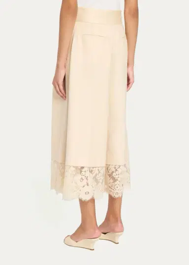 Zimmermann Valiant Lace-Hem Stretch-Wool Skirt | Thumbnail 3 Zimmermann Valiant Lace-Hem Stretch-Wool Skirt | Thumbnail 3