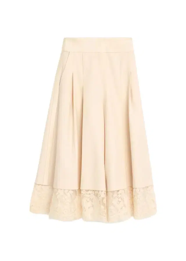 Zimmermann Valiant Lace-Hem Stretch-Wool Skirt